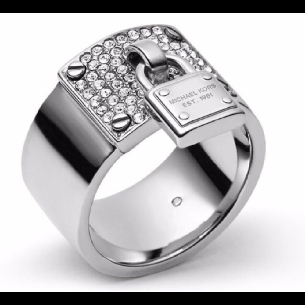 Michael Kors SilverTone Padlock Ring